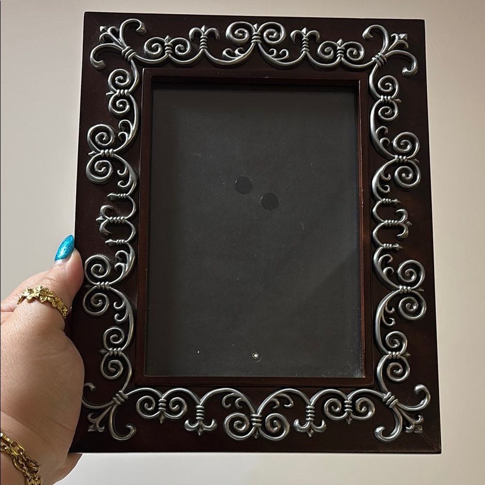 COPY - Malden Brown and Silver Picture Frame with Ornate Accents